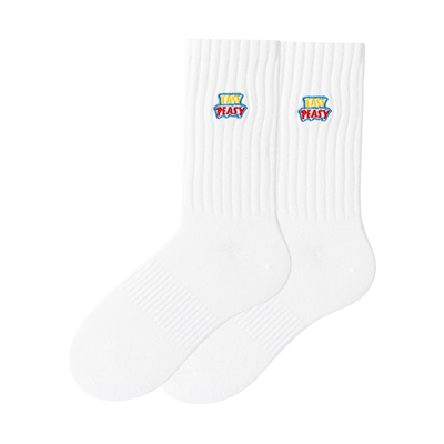 吉良先生 黑白袜子男士中筒袜纯棉秋冬女袜男生长筒袜高品质男袜