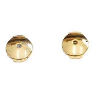 18K金飞碟耳堵耳塞锁扣防掉按扣耳环细针卡扣小孔耳帽后塞防滑塞