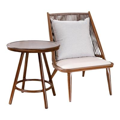 阳台休闲躺椅编藤茶桌椅组合