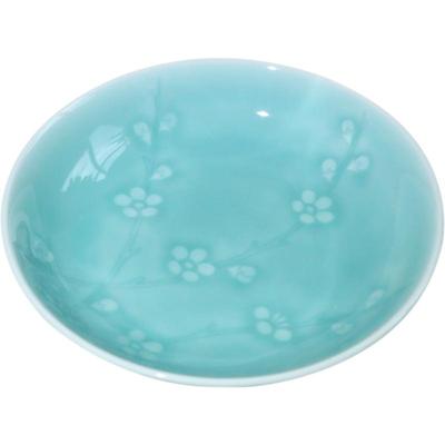 中式花边青瓷瓯江菜盘