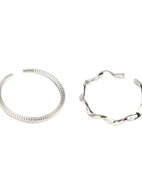 日韩版925纯银戒指女风INS男士