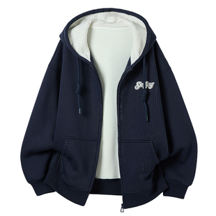 初中生卫衣少女加厚外套短款棒球服冬装新款大童高中生棉服棉袄冬