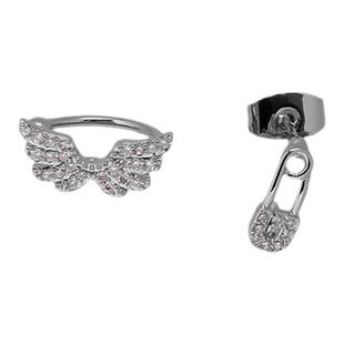 翅膀不对称耳钉女2025年新款高级感耳夹耳饰爆款耳骨夹无耳洞耳环