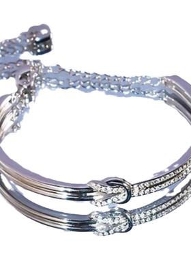 莫桑石蝴蝶结锁扣气质手链