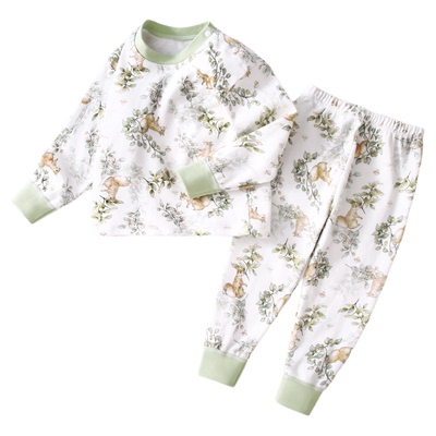 宝宝秋衣套装秋季纯棉分体家居服