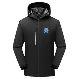 天津津门虎队服足球迷服冲锋衣男女连帽夹克拉链外套防风保暖帽衫