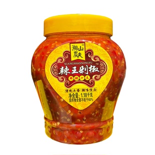 湘山农夫辣王剁椒1.18kg/瓶农家剁辣椒鱼头剁椒商用炒菜蒸菜调味