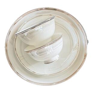 后海2025新款骨瓷防烫5英寸吃饭碗现代轻奢餐具陶瓷家用面碗套装