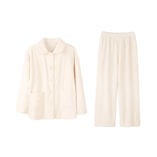 安之伴【巨保暖】珊瑚绒睡衣女款秋冬季加绒加厚冬天法兰绒家居服