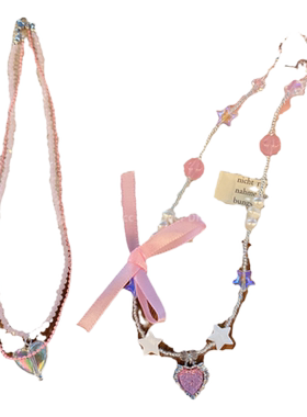 韩国蝴蝶结锁骨链女水钻