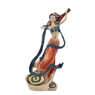 敦煌飞天摆件古典仙女禅意茶室书架电视柜新中式装饰品高端工艺品