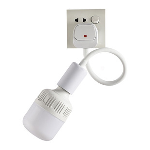 LED超亮节能E27螺口灯泡插座灯带开关插电卧室床头阅读照明插头灯