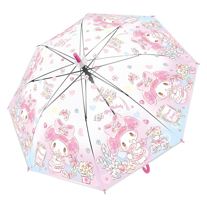 美樂蒂兒童上學(xué)專用雨傘長(zhǎng)柄透明