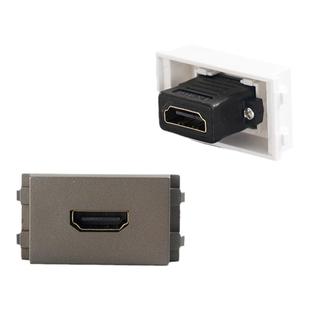 86型面板组合模块灰色VGA音响音频话筒HDMI电脑光纤网线网络插座