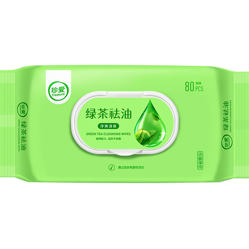 5包绿茶去油家庭装湿纸巾