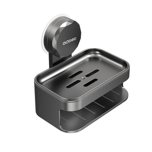 免打孔浴室肥皂盒壁挂式沥水置物架家用酒店卫生间双层新款香皂盒