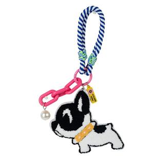 A.FLORE包包挂件女精致高级感轻奢小众刺绣法斗小狗挂件装饰包包