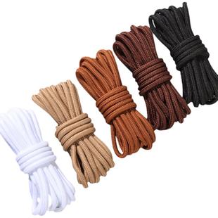 马丁靴鞋带绳男款户外登山大黄靴工装靴圆形加粗黑色棕色鞋带圆绳