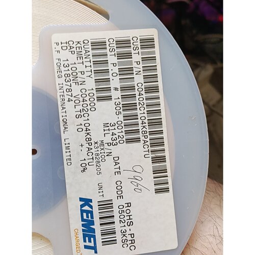 询价-KEMET C0402C104K8PACTU可维修