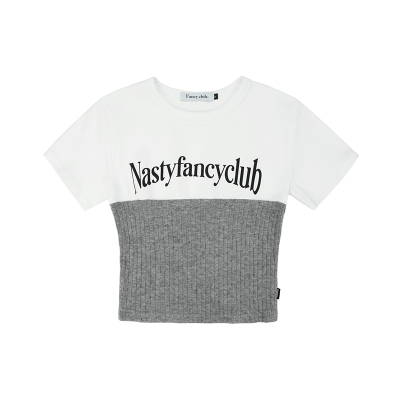 NASTYFANCYCLUB针织拼接短袖
