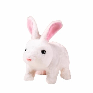 儿童毛绒玩具小兔子玩偶公仔电动女孩子益智3到6岁生日礼物会走路