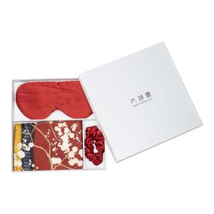 【新年好礼】太湖雪100%桑蚕丝丝巾围巾眼罩发圈三件套真丝礼盒