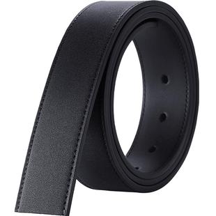 海澜之家针扣腰带带身耐用3.4cm配件不带头皮带真牛皮无头裤带潮