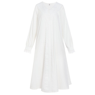 春夏长袖睡裙女法式棉宫廷风复古蕾丝公主风睡衣宽松可外穿家居服