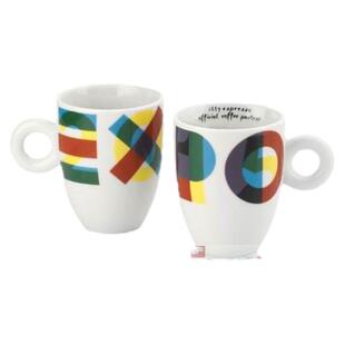 意大利illy2015EXPO米兰世博会徽典藏杯 米兰世博拿铁对杯礼盒