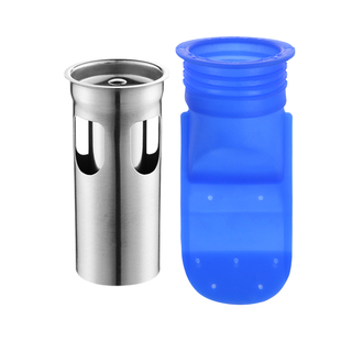 不锈钢下水管道50塑料圆形短款地漏防臭器内卫生间虫过滤网芯硅胶