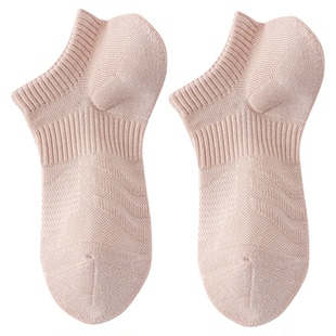 运动毛巾底女短袜加厚毛圈底减震吸汗透气防滑无骨跑步羽毛球短筒