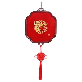 非遗姚苏刺盘金绣金兔运昌挂件前途无量属兔年生肖日礼品装饰墙画