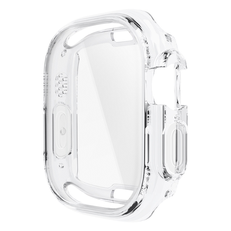 适用applewatchultra保护壳全包硅胶软壳iwatchutra3保护壳苹果手表ultra2保护套49mm透明贴