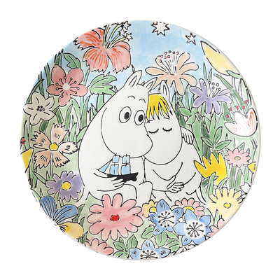 芬兰姆明moomin手绘陶瓷盘早餐盘盘子碟子甜品盘汤菜盘釉下彩餐具