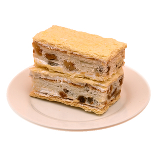 北京特产百年义利拿破仑蛋糕葡萄干核桃仁夹心奶油软蛋糕点心零食