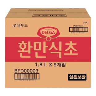 韩国原装进口乐天黄麦醋 大麦醋 乐天黄曼醋 料理醋 寿司醋1.8L*9