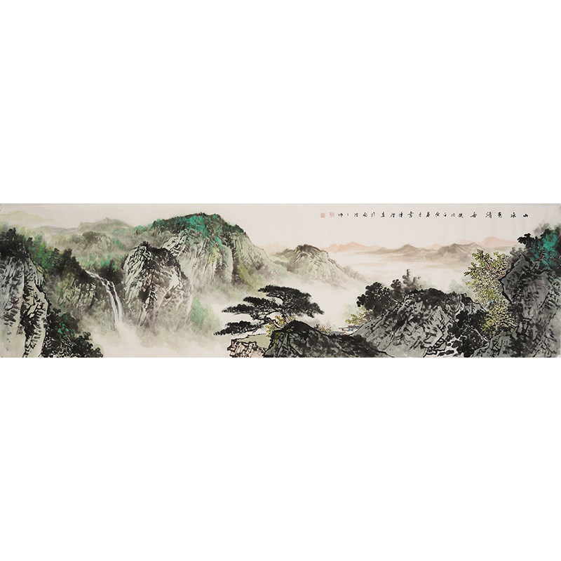 山水画手绘国画客厅办公室挂画