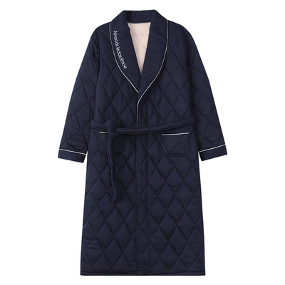 开衫针织夹棉睡袍俞兆林男