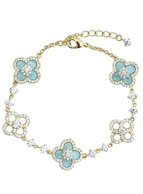 Nicedream清新四叶草锆石手链