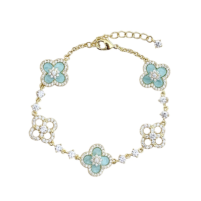 Nicedream清新四叶草锆石手链