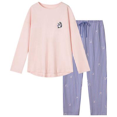 舒雅女士纯棉双面布家居服套装