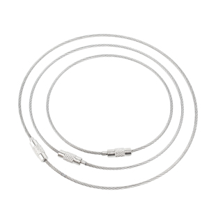 钢丝绳圈304不锈钢圆环钥匙扣多功能钢丝绳挂件diy配件干扣小挂件