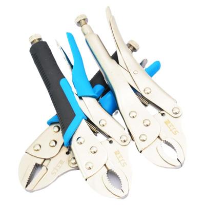 上匠7寸塑柄平口固定大力钳