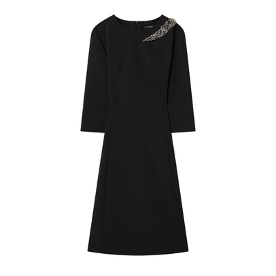 Scofield女装微收腰七分袖连衣裙