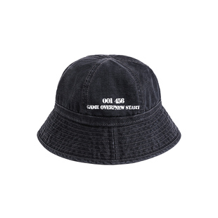 MRA男装 日系石磨水洗做旧渔夫帽大头围显脸小遮阳帽水桶口盆帽子