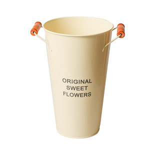 舍里铁艺醒花桶花店鲜花插花容器木把提手家用装饰花瓶摆件干花桶