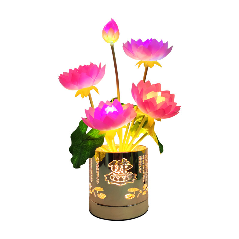 佛前莲花灯长明灯LED佛前供灯
