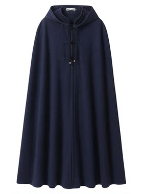 武当山太极斗篷禅修服中国风静心打坐悟道服秋冬季新中式长袍披风