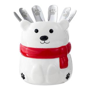 FaLeClean水果叉不锈钢儿童果签西瓜甜品蛋糕叉勺精致收纳小叉子