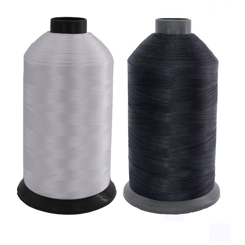 涤纶高强线黑白1KG公斤大卷210D/2股-210D/36股涤纶长丝线吨袋